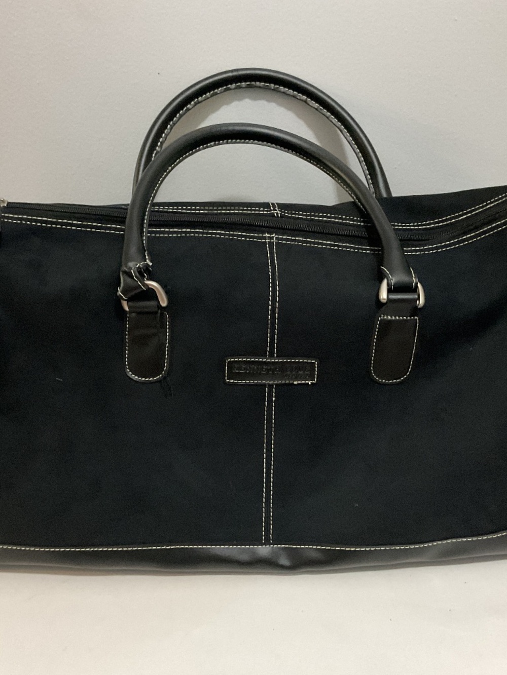 NWOT Kenneth Cole Reaction 20” Black Suede/Leather Travel Duffle Bag